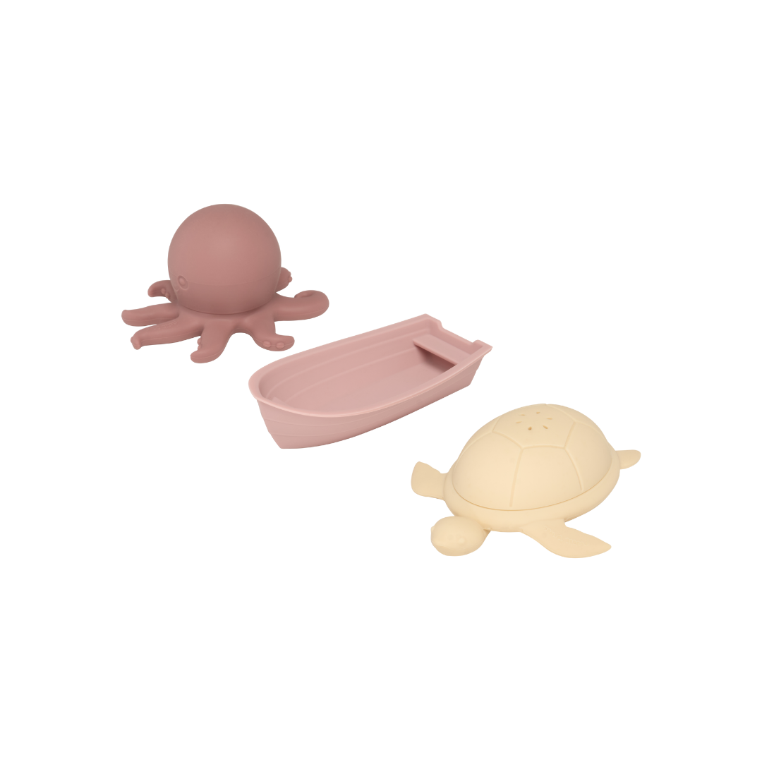 3 jouets de bain petit plouf sable, facile à nettoyer, fini les moisissures dans les jouets de bain