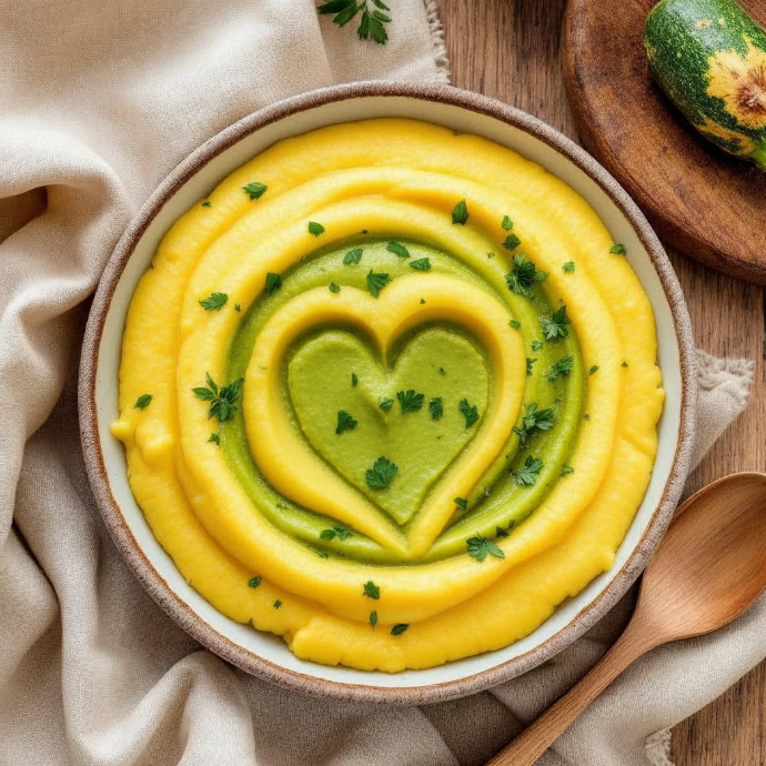purée polenta courgette