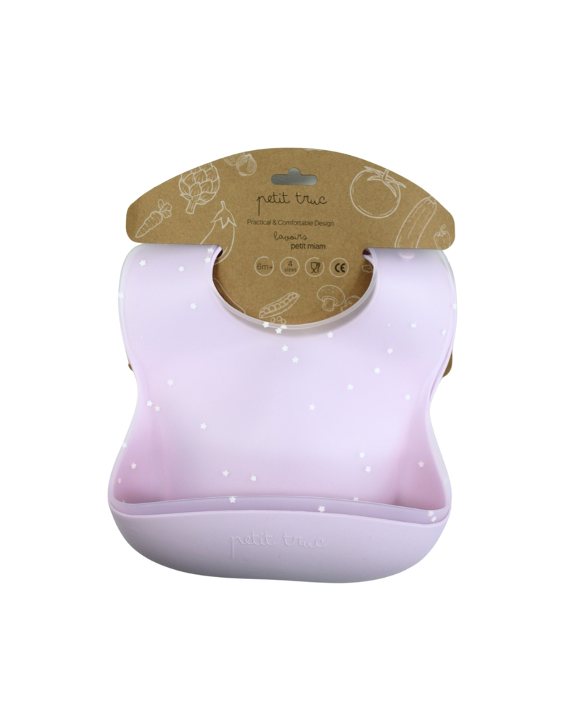 [PM006] Petit miam setx2 bavoirs silicone Marshmallow